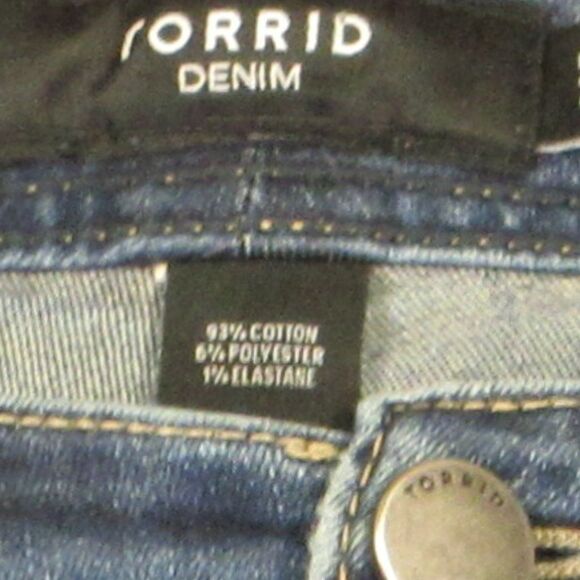 TORRID Denim Comfort Stretch Skinny Jeans Size 20R Mid Rise Medium Blue Wash - Picture 7 of 11